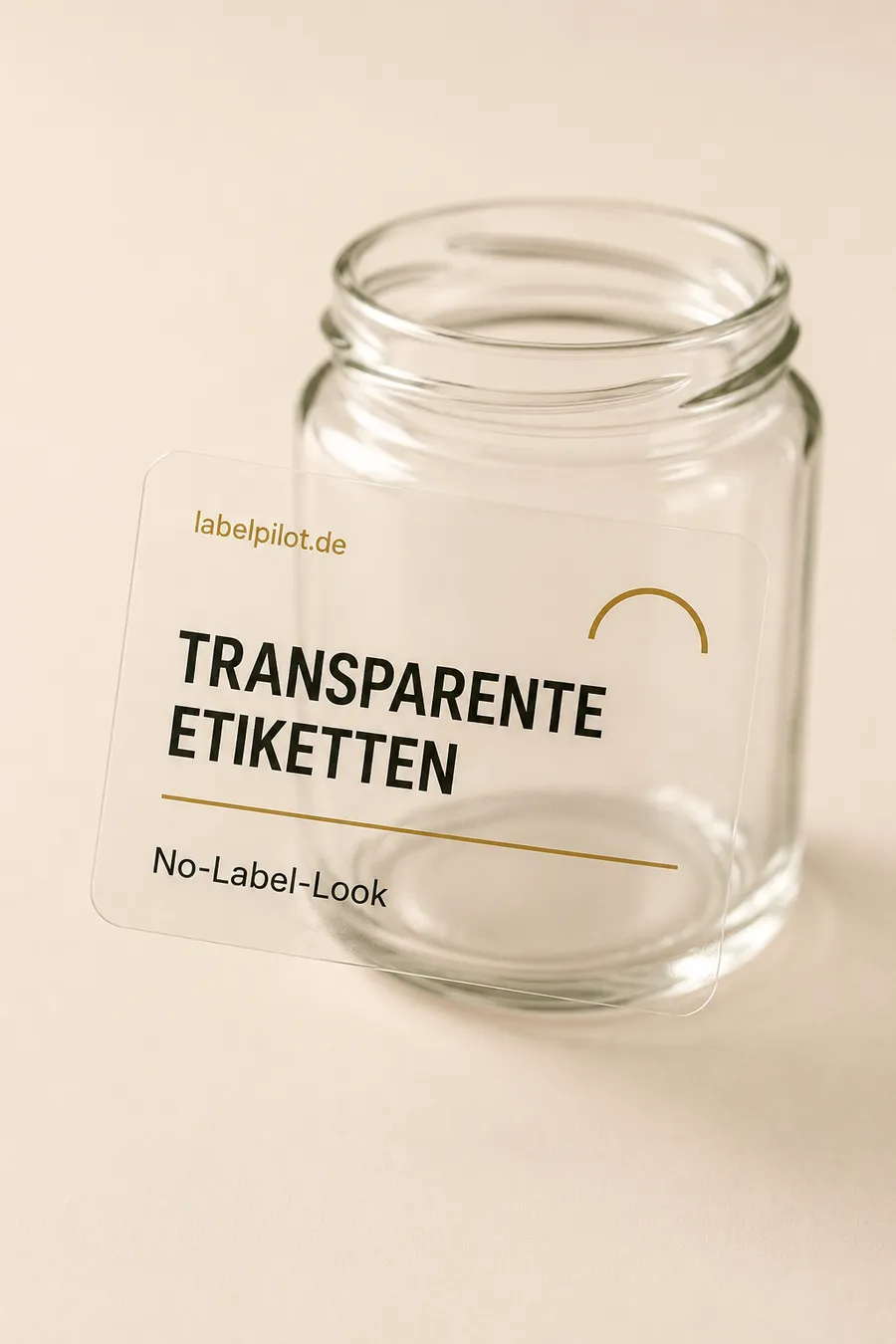 No-Label-Look auf Glas.
